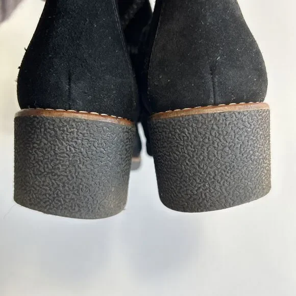 Coach Janelle Turnlock Black Suede & Shearling Boot Size 6.5B - Picture 6 of 16